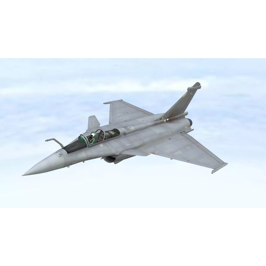 Fighter Jet 3D Model – Low Poly Game Ready Aircraft, FBX, PBR - View 6