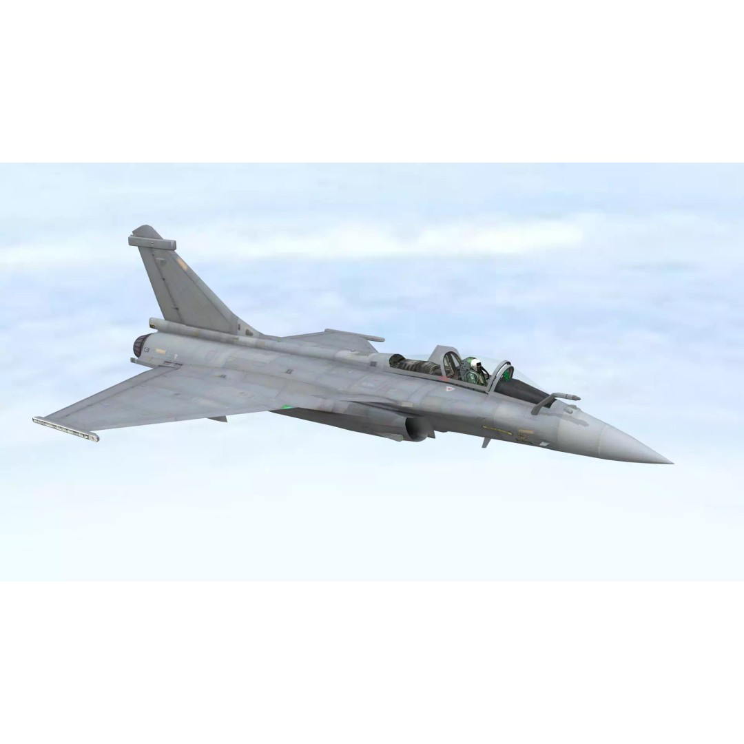 Fighter Jet 3D Model – Low Poly Game Ready Aircraft, FBX, PBR - View 7