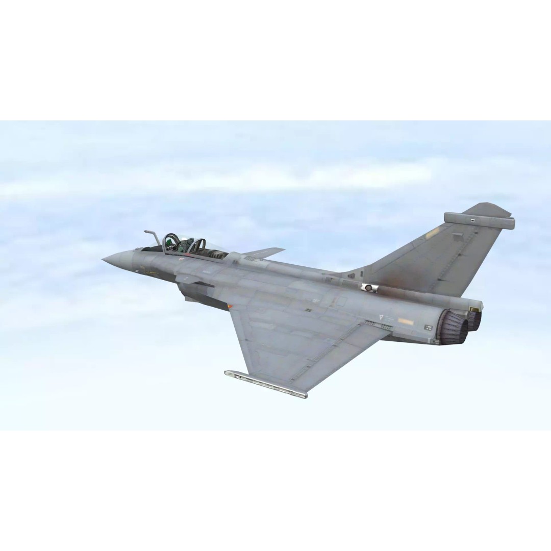 Fighter Jet 3D Model – Low Poly Game Ready Aircraft, FBX, PBR - View 9
