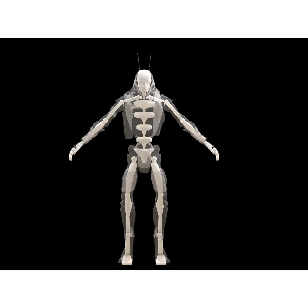 Alien Prawn 3D Model – Low Poly Rigged Character, FBX, OBJ