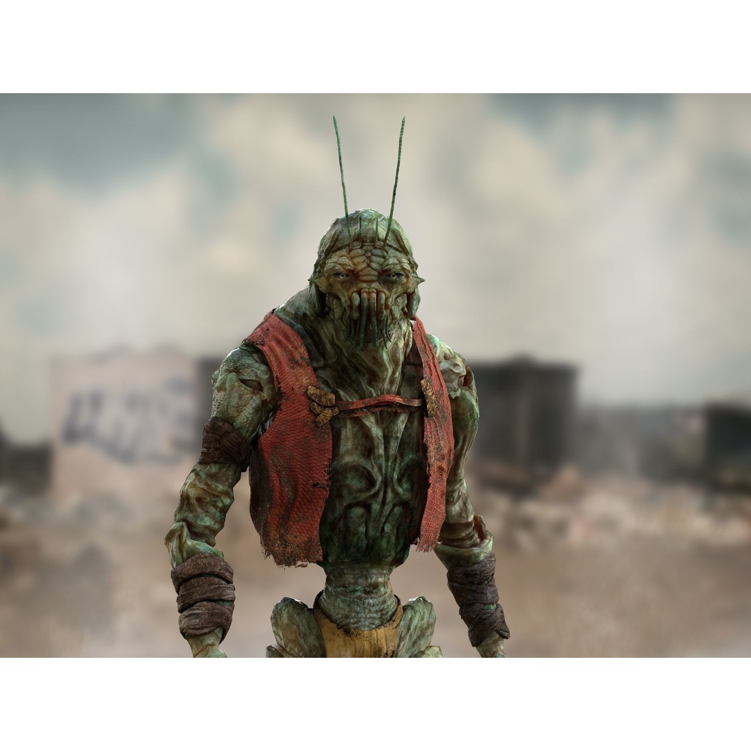 Alien Prawn 3D Model – Low Poly Rigged Character, FBX, OBJ - View 5