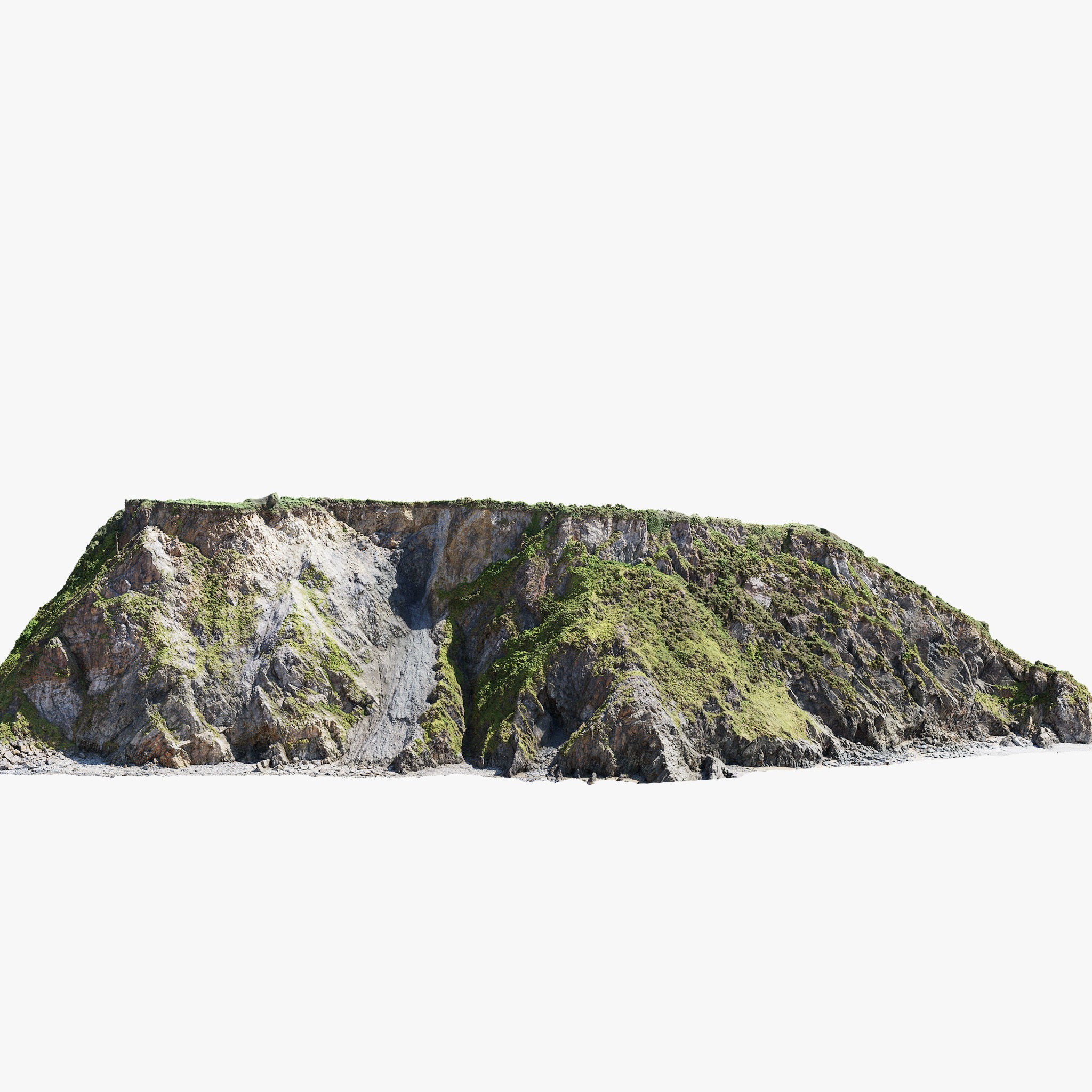 Large Coast Cliff - Low-Poly Game-Ready 3D Model