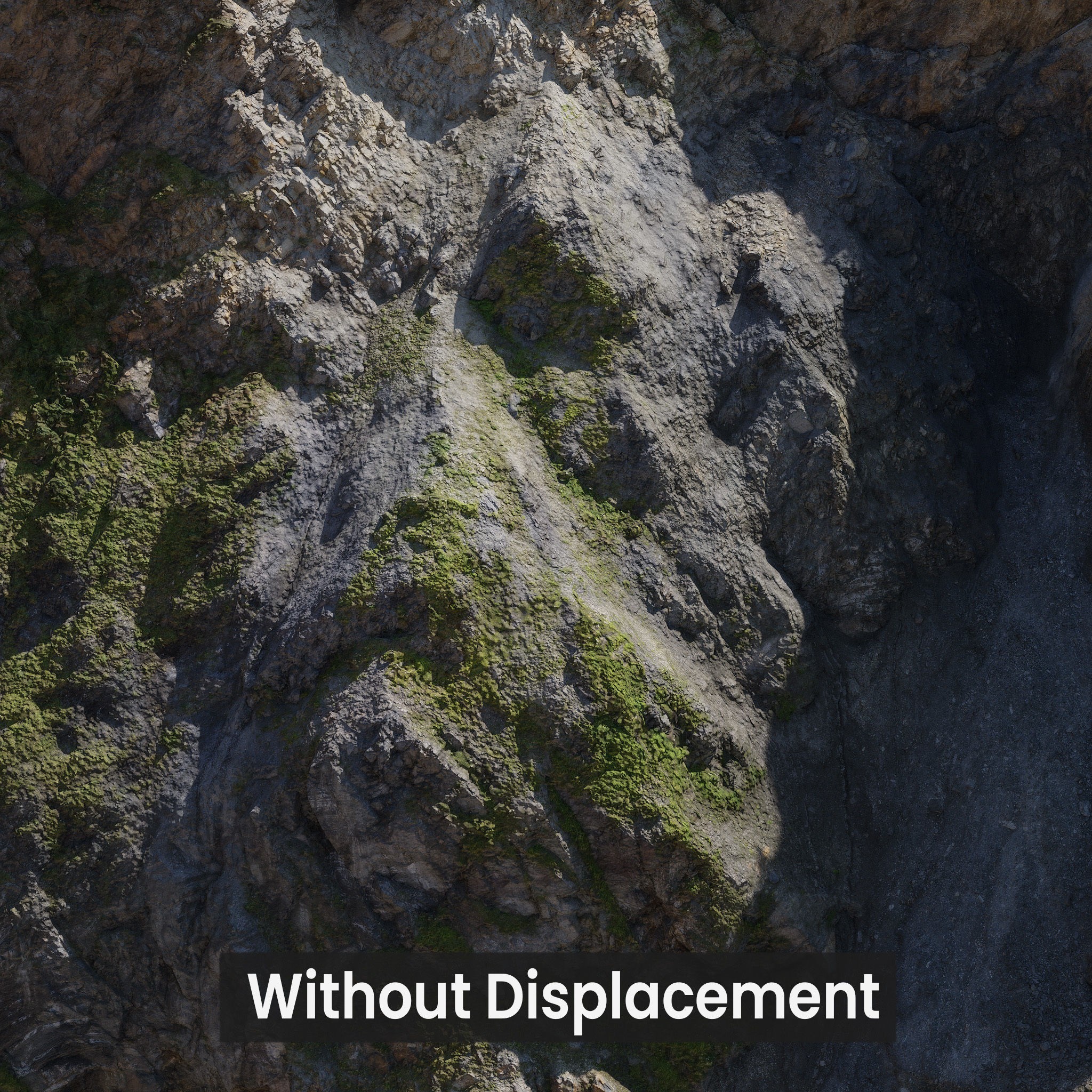 Large Coast Cliff - Low-Poly Game-Ready 3D Model - View 13