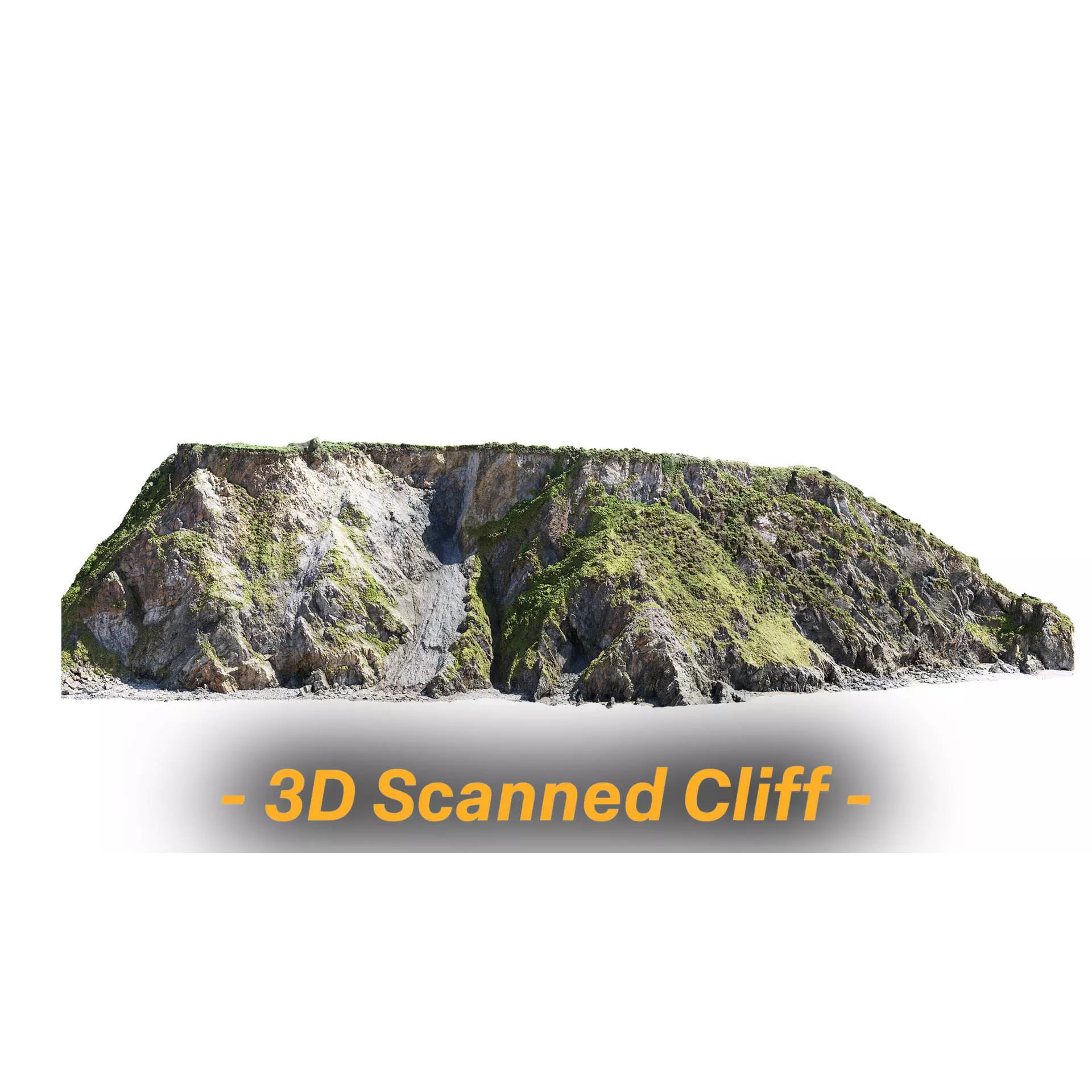 Large Coast Cliff - Low-Poly Game-Ready 3D Model - View 2