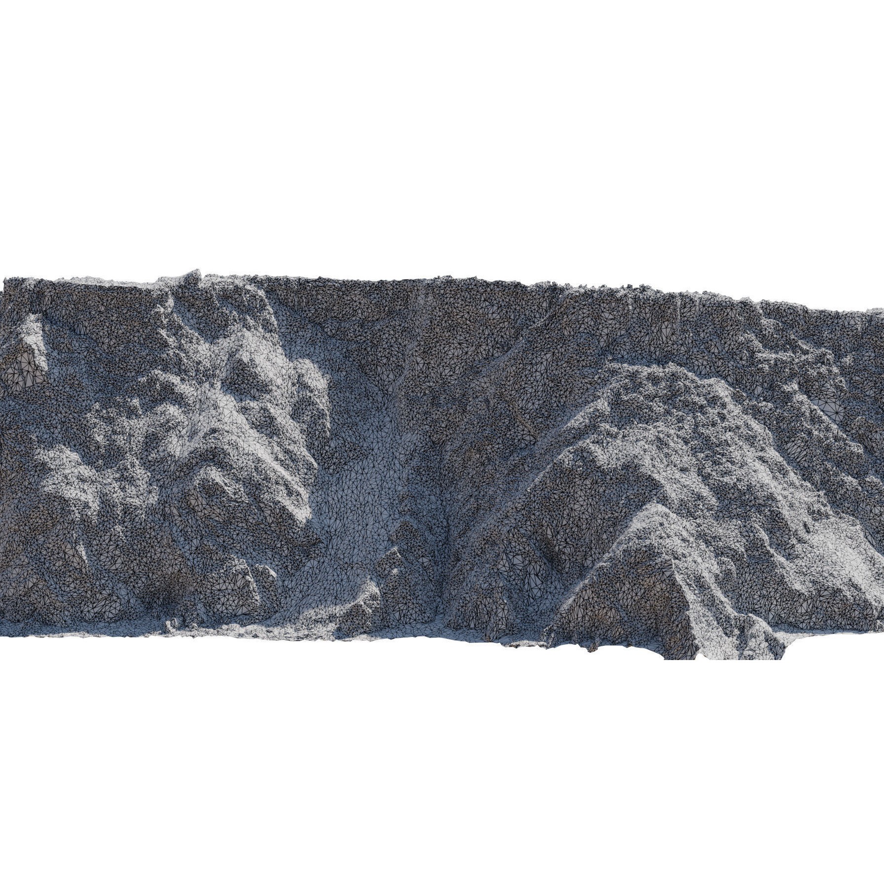 Large Coast Cliff - Low-Poly Game-Ready 3D Model - View 6