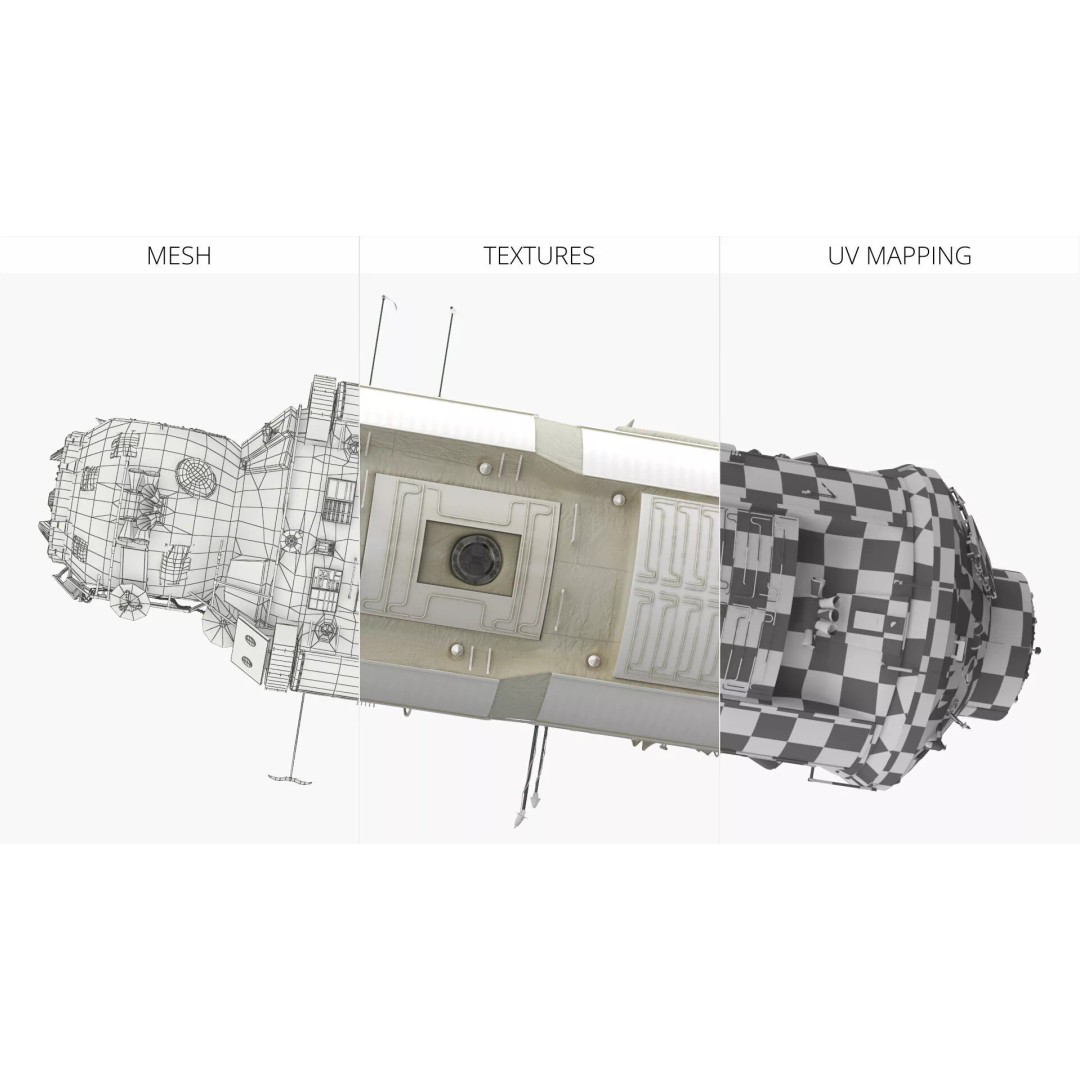 ISS Orbital Cargo Station Module 3D Model – High Quality PBR Asset, FBX - View 16