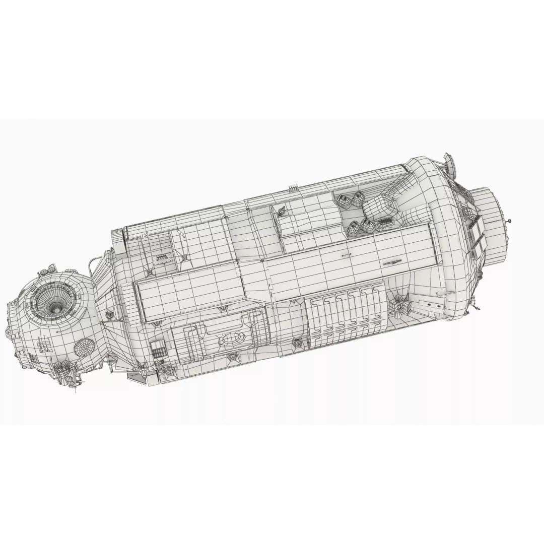 ISS Orbital Cargo Station Module 3D Model – High Quality PBR Asset, FBX - View 19