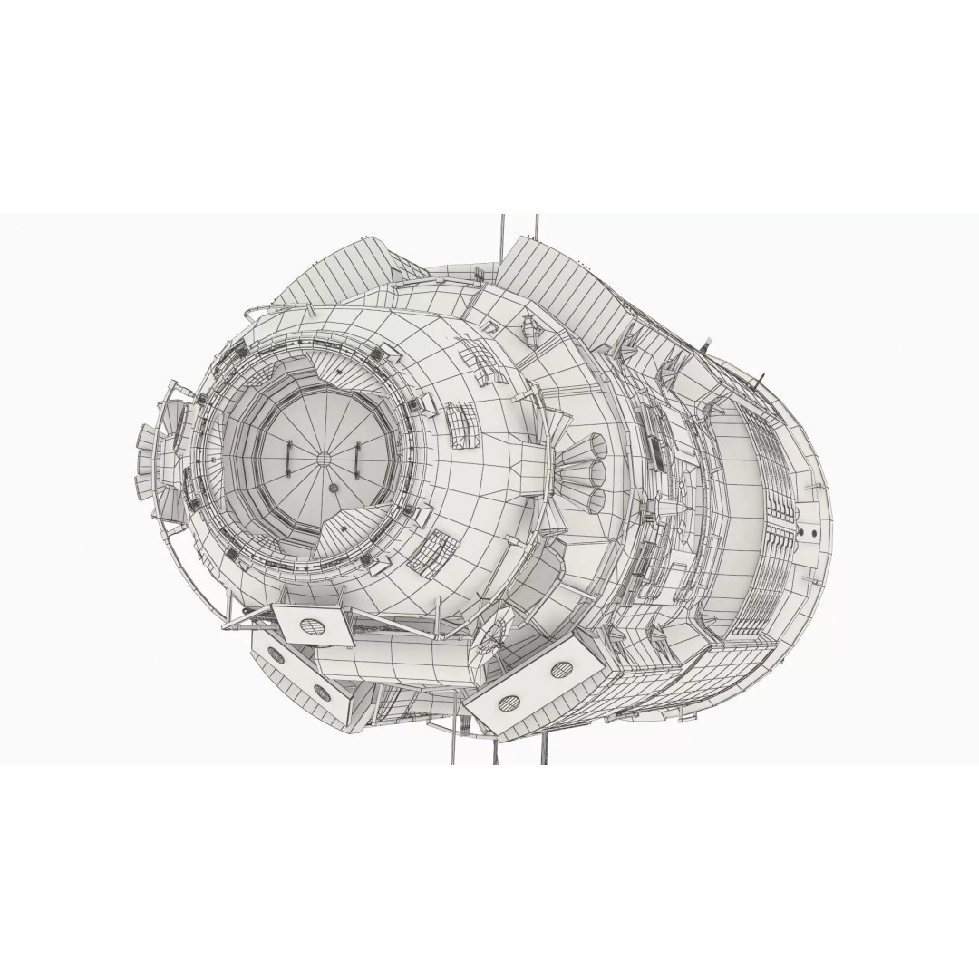 ISS Orbital Cargo Station Module 3D Model – High Quality PBR Asset, FBX - View 20