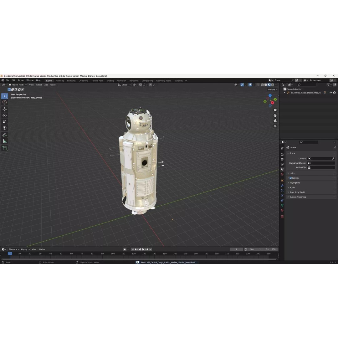 ISS Orbital Cargo Station Module 3D Model – High Quality PBR Asset, FBX - View 25