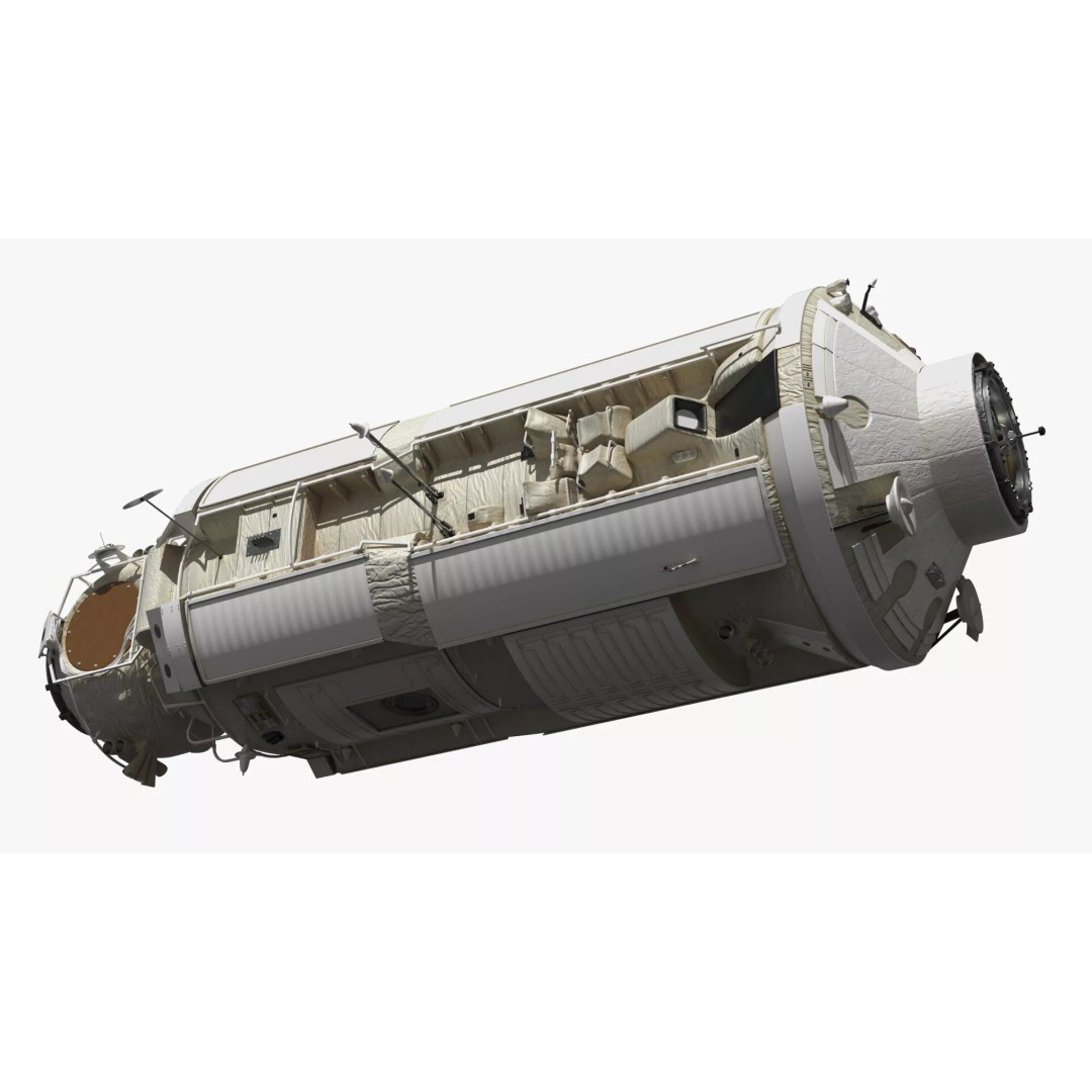 ISS Orbital Cargo Station Module 3D Model – High Quality PBR Asset, FBX - View 6
