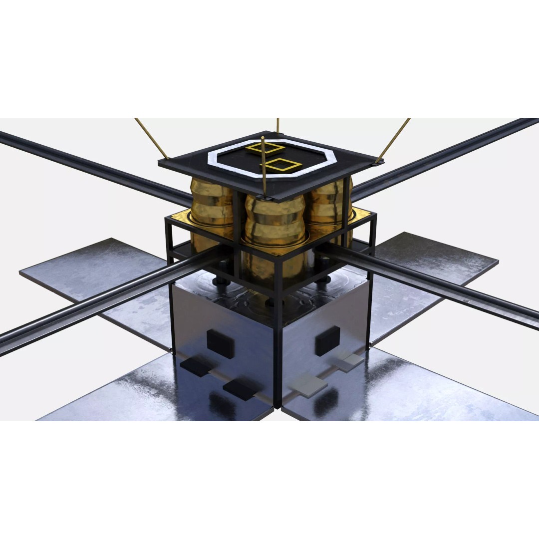 Satellite with Solar Sail 3D Model – High-Quality PBR Asset for Animation - View 11