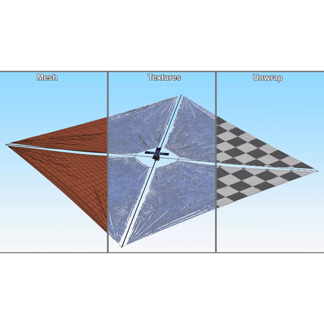 Satellite with Solar Sail 3D Model – High-Quality PBR Asset for Animation - View 17