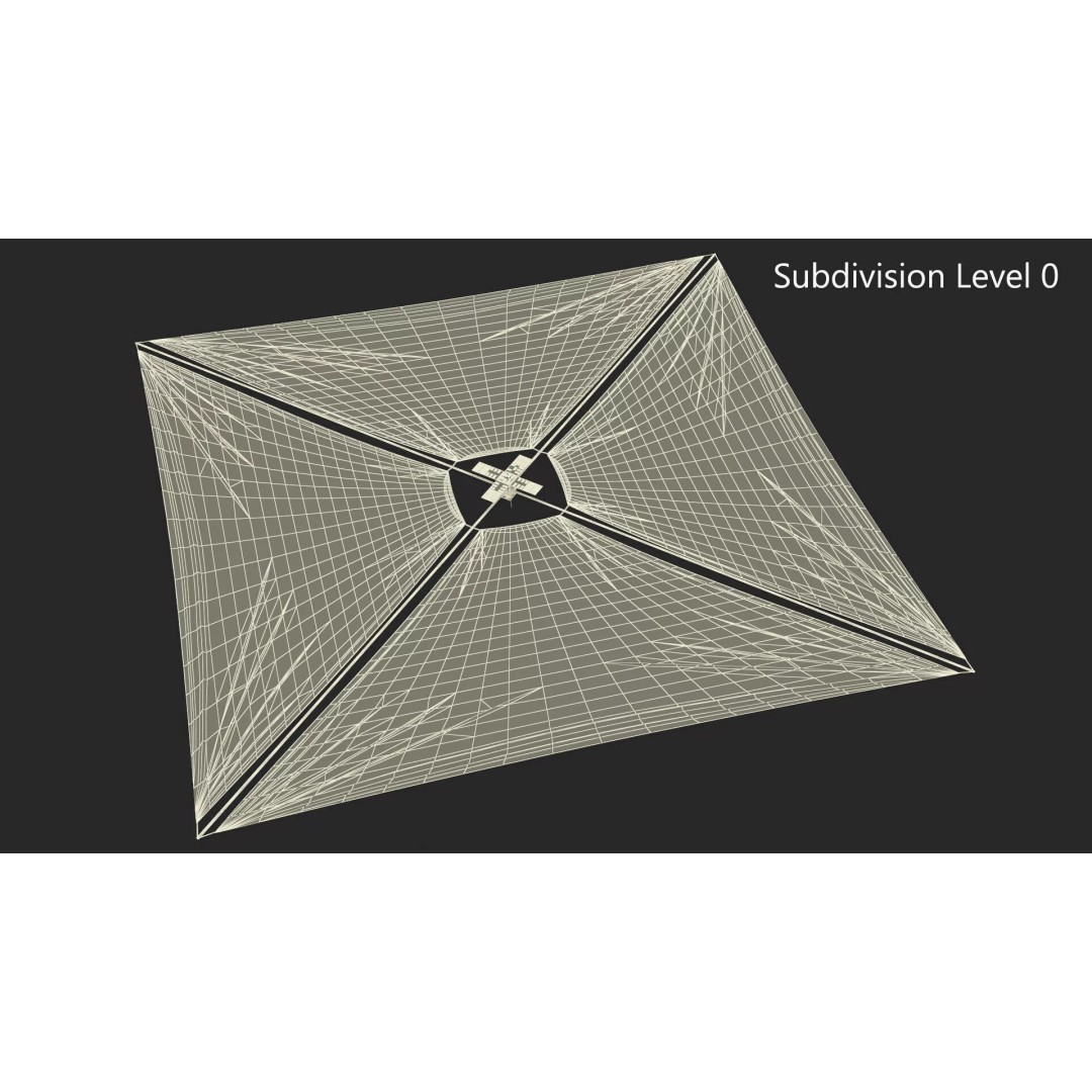 Satellite with Solar Sail 3D Model – High-Quality PBR Asset for Animation - View 18