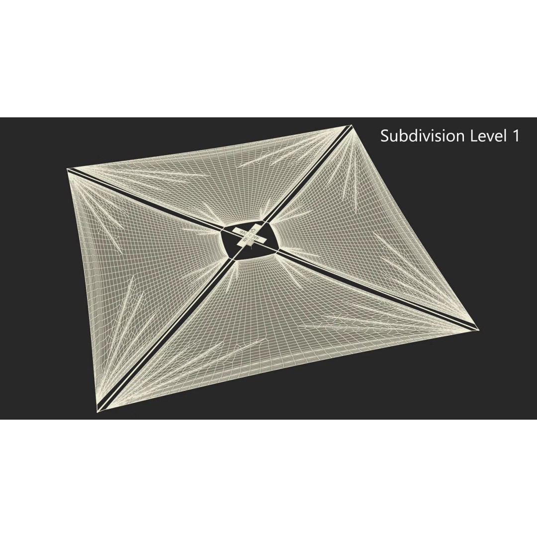 Satellite with Solar Sail 3D Model – High-Quality PBR Asset for Animation - View 19