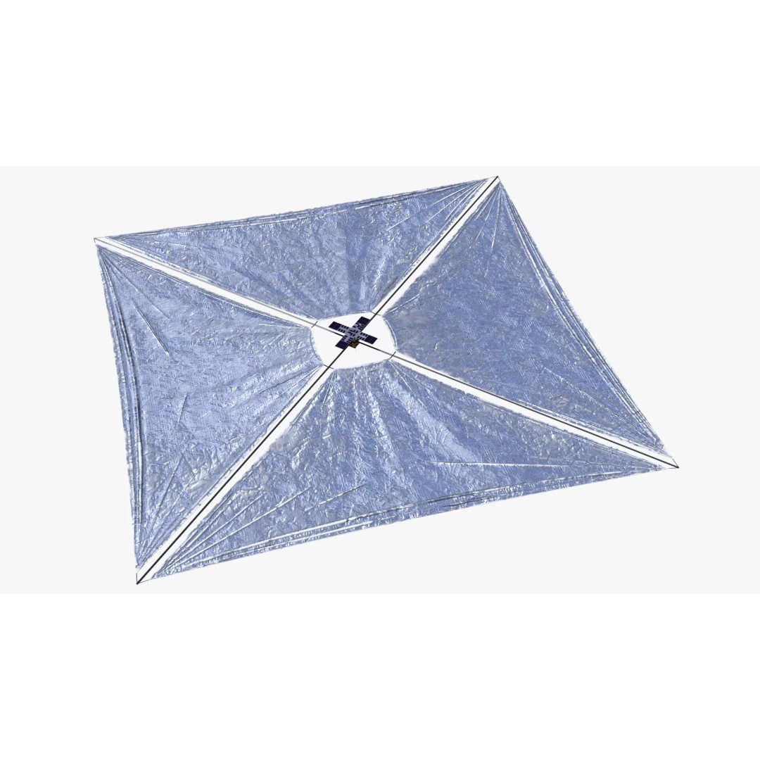 Satellite with Solar Sail 3D Model – High-Quality PBR Asset for Animation - View 2