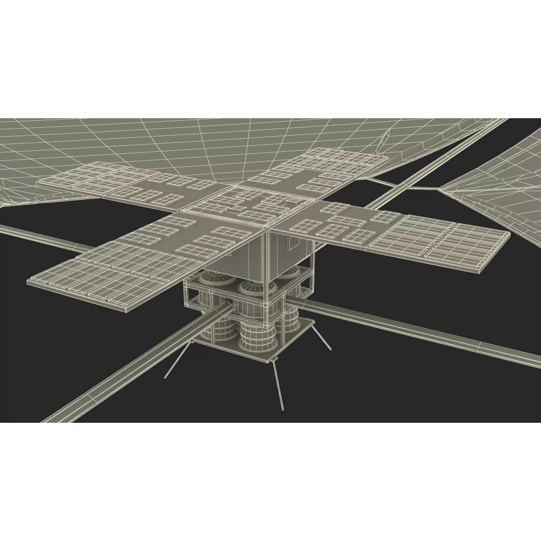 Satellite with Solar Sail 3D Model – High-Quality PBR Asset for Animation - View 24
