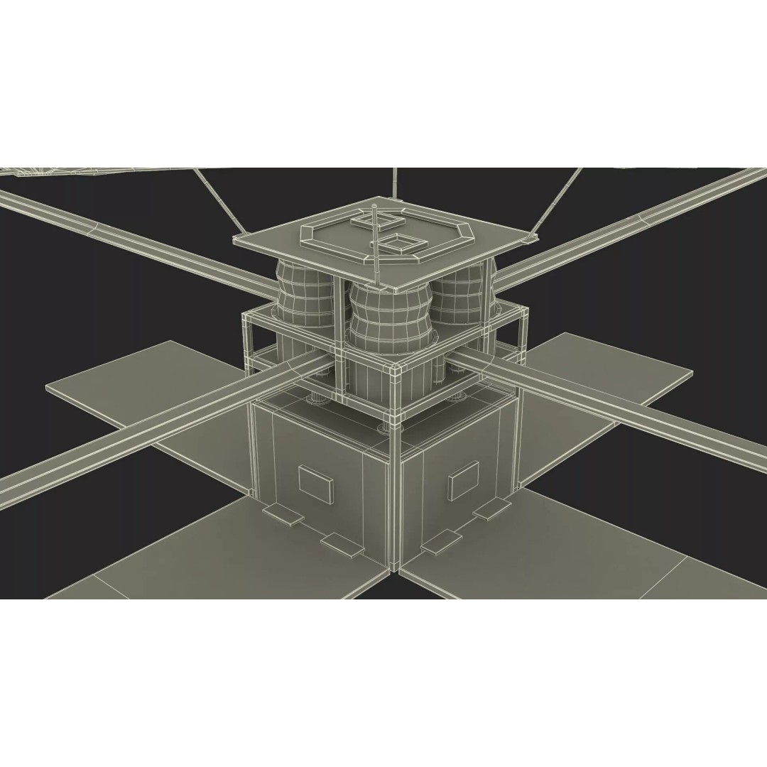 Satellite with Solar Sail 3D Model – High-Quality PBR Asset for Animation - View 25