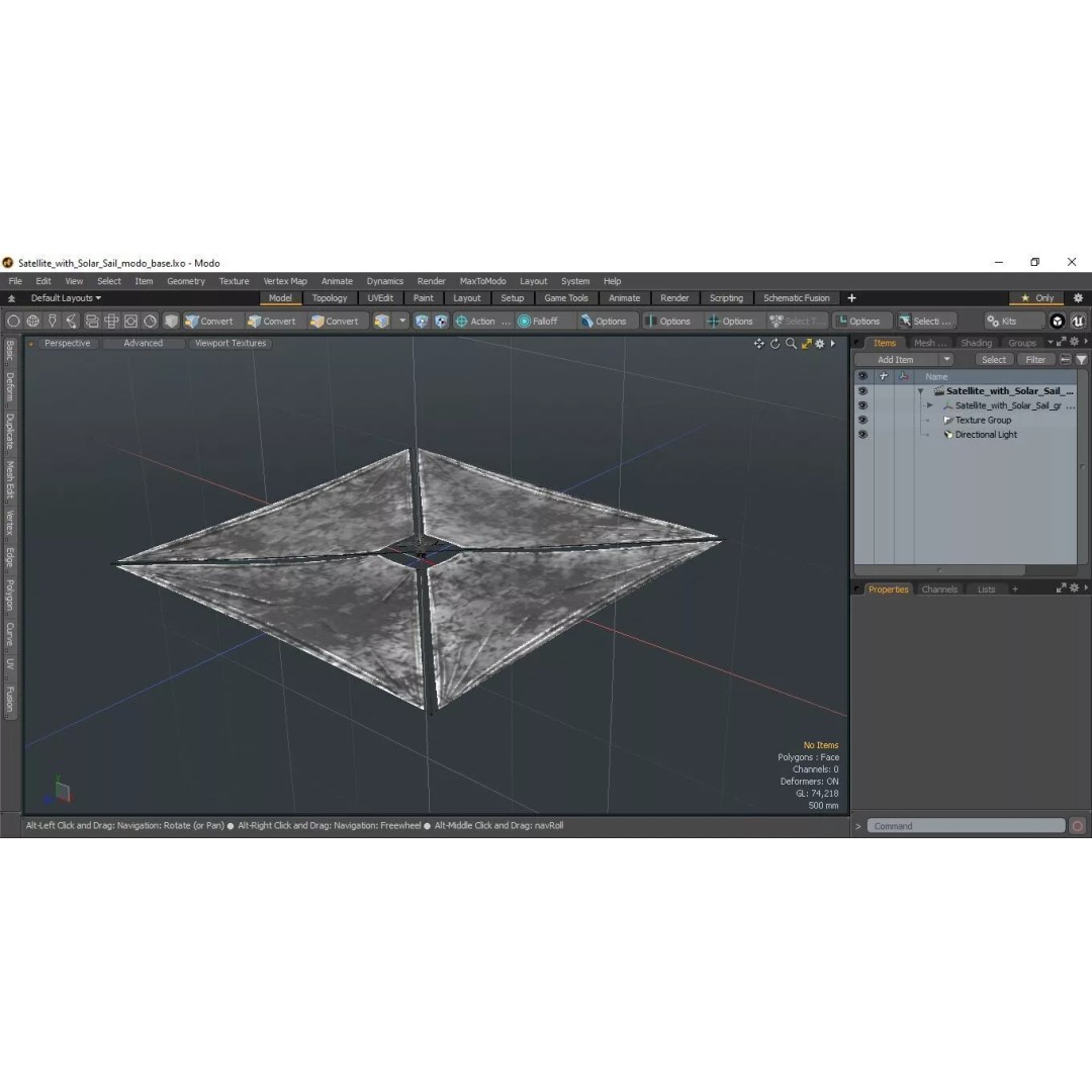Satellite with Solar Sail 3D Model – High-Quality PBR Asset for Animation - View 32