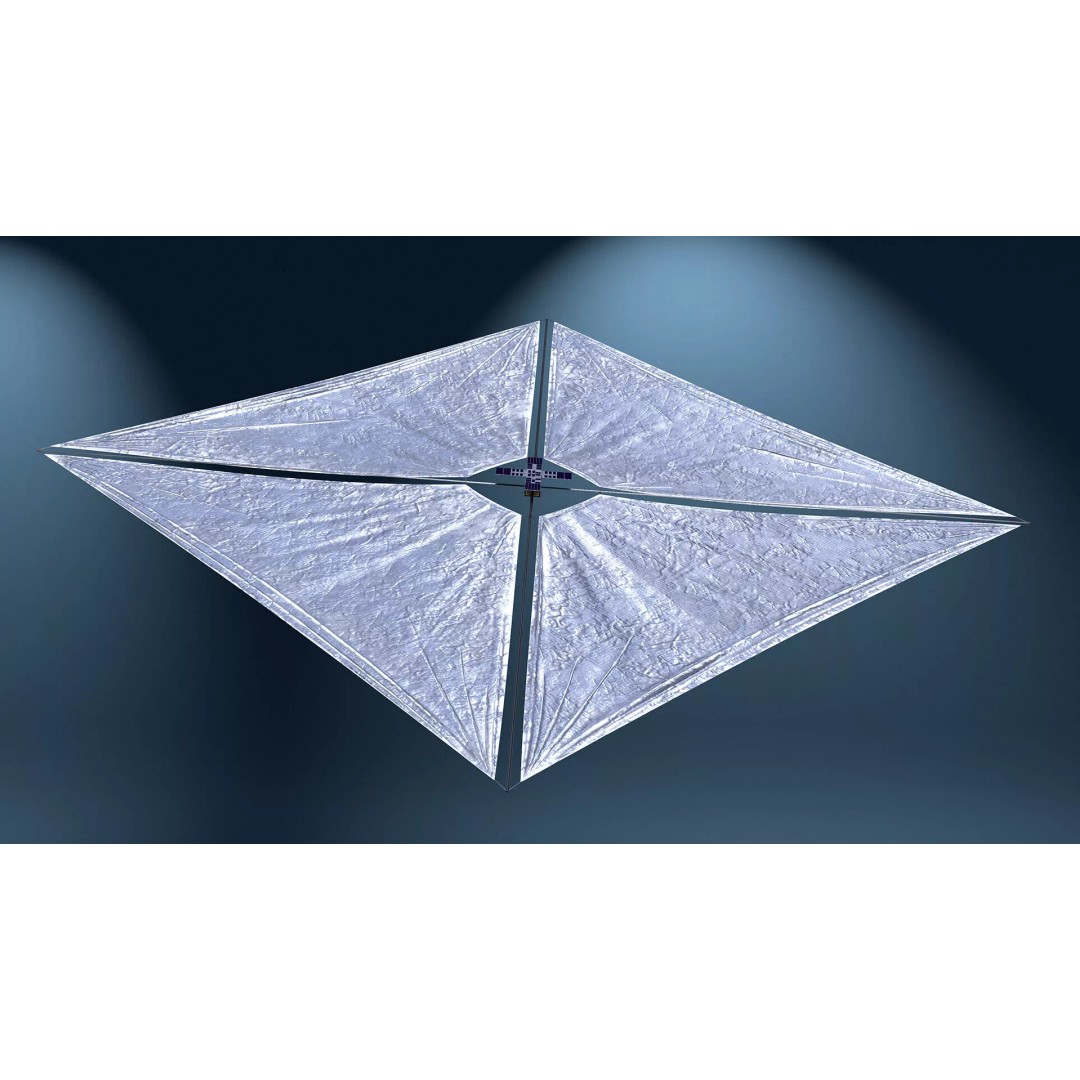 Satellite with Solar Sail 3D Model – High-Quality PBR Asset for Animation - View 8