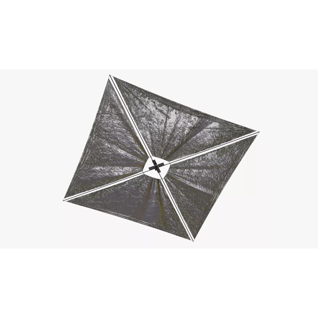 Satellite with Solar Sail 3D Model – High-Quality PBR Asset for Animation - View 9