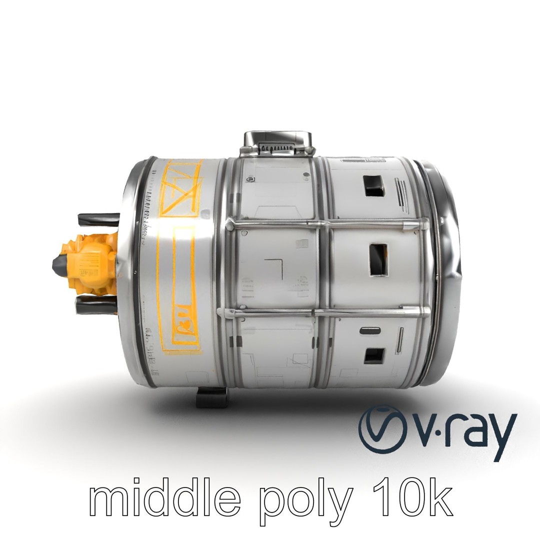 Galileo NASA Probe 3D Model – Low Poly Spacecraft, FBX, PBR Textures - View 16