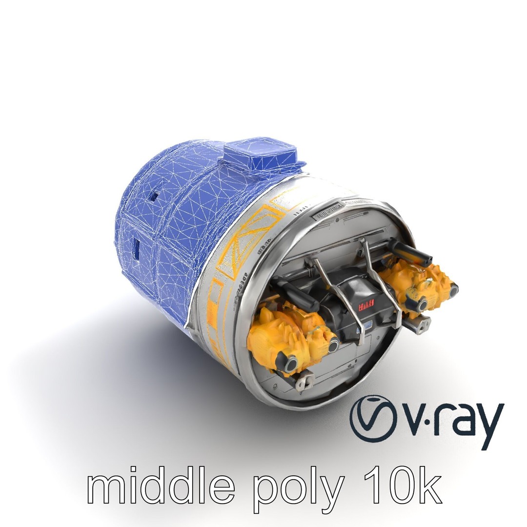 Galileo NASA Probe 3D Model – Low Poly Spacecraft, FBX, PBR Textures - View 19