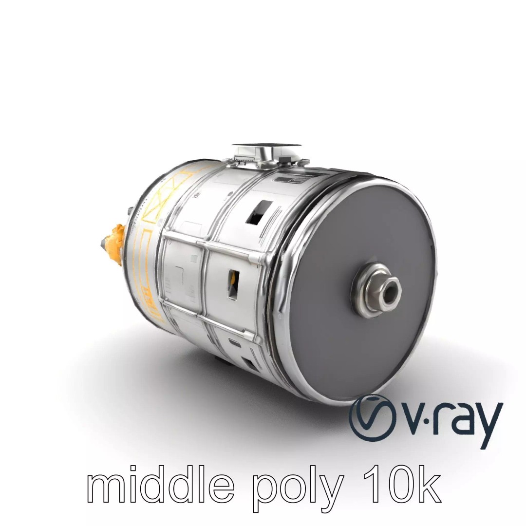 Galileo NASA Probe 3D Model – Low Poly Spacecraft, FBX, PBR Textures - View 2