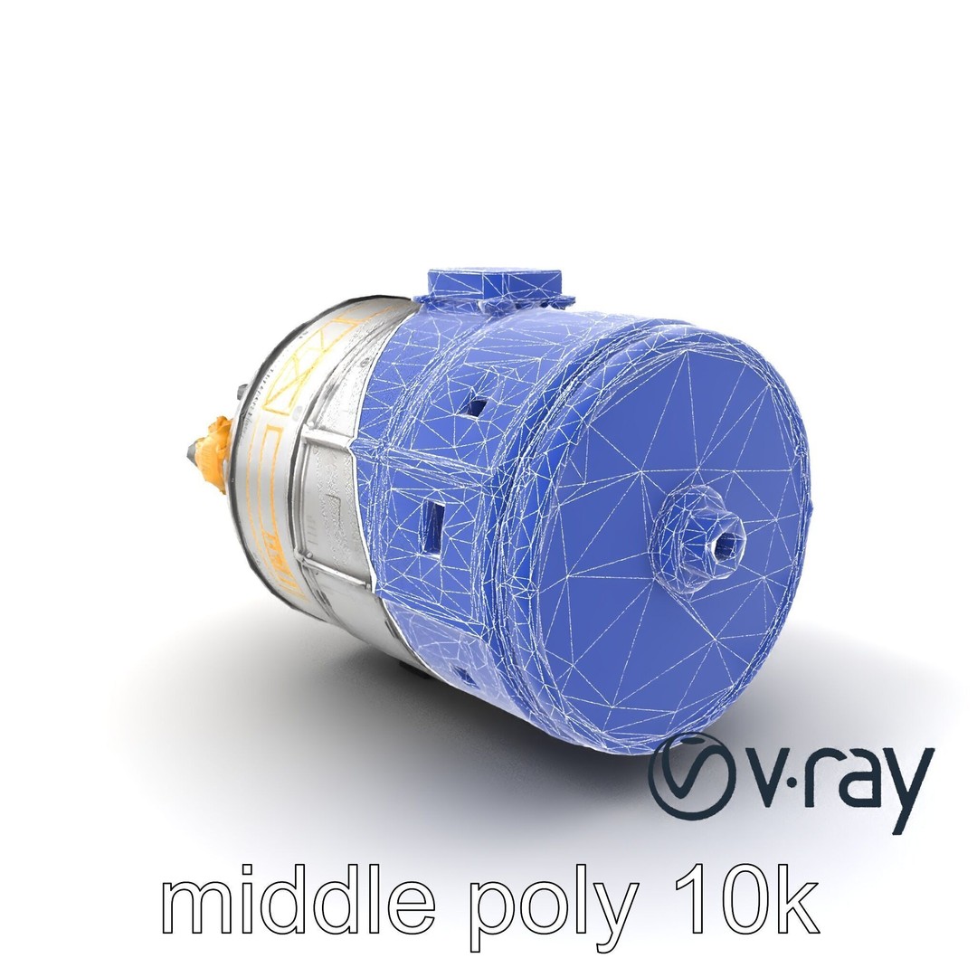 Galileo NASA Probe 3D Model – Low Poly Spacecraft, FBX, PBR Textures - View 27