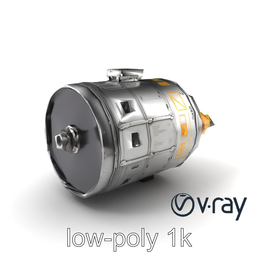 Galileo NASA Probe 3D Model – Low Poly Spacecraft, FBX, PBR Textures - View 4
