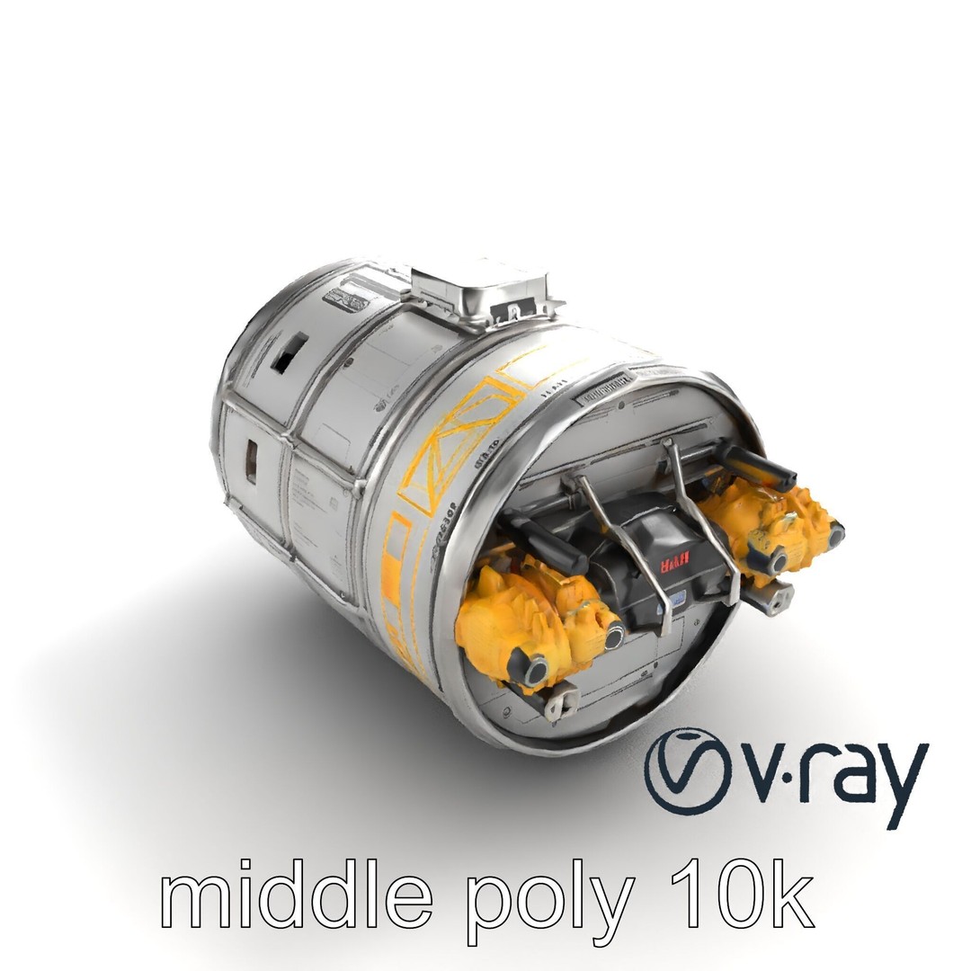 Galileo NASA Probe 3D Model – Low Poly Spacecraft, FBX, PBR Textures - View 6