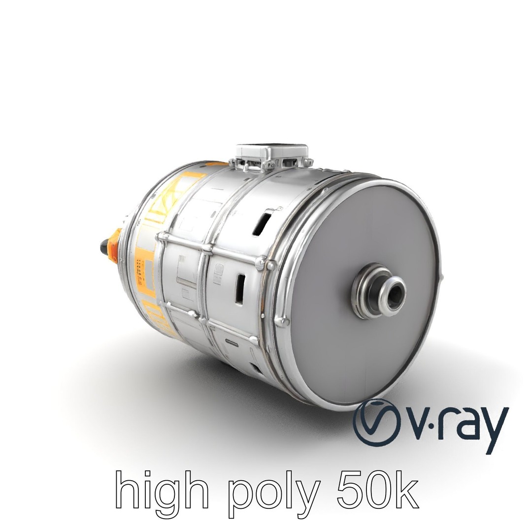 Galileo NASA Probe 3D Model – Low Poly Spacecraft, FBX, PBR Textures - View 8