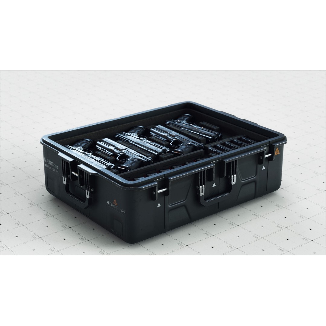SciFi Crate 3D Model – Low Poly PBR Asset, Game Ready FBX