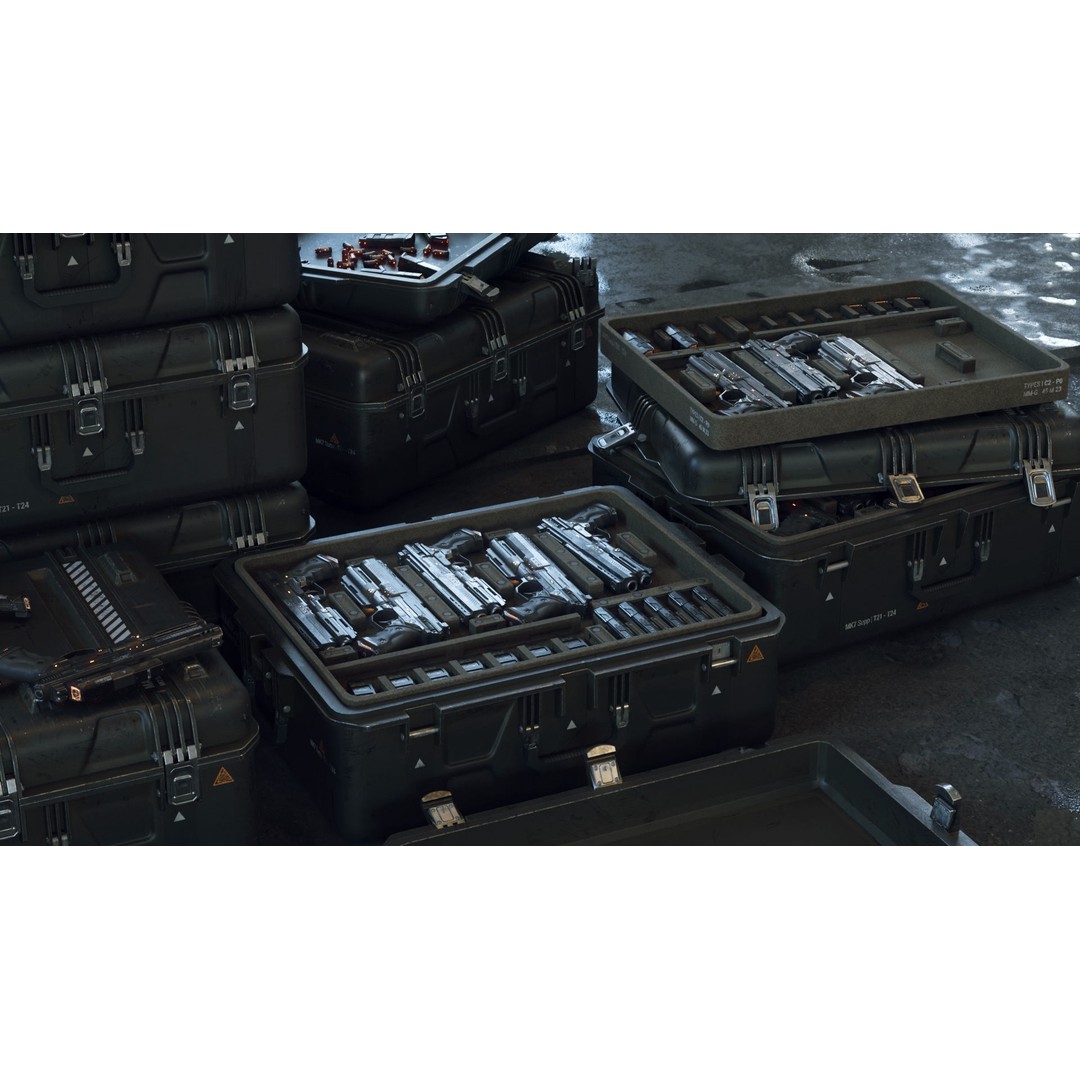 SciFi Crate 3D Model – Low Poly PBR Asset, Game Ready FBX - View 5