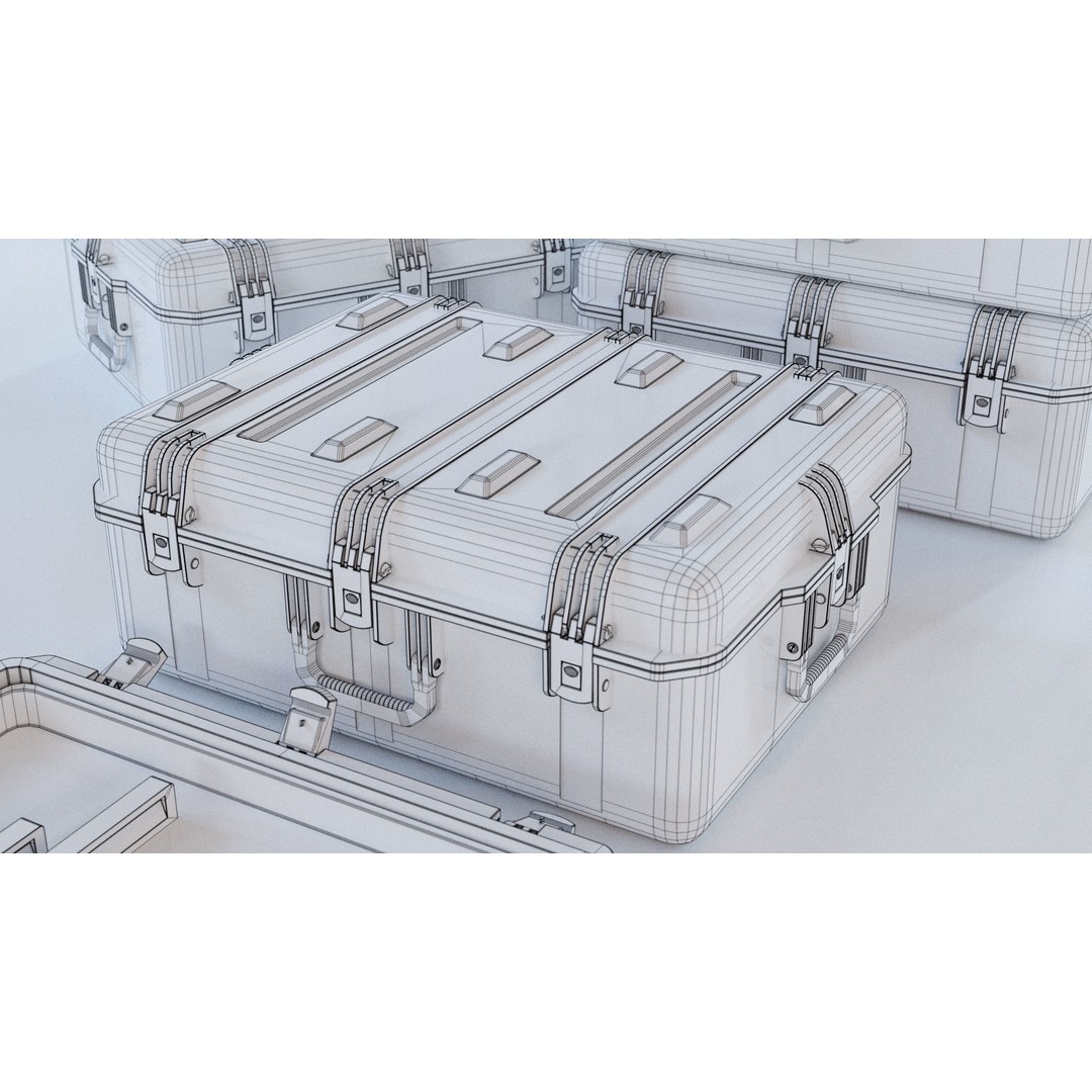 SciFi Crate 3D Model – Low Poly PBR Asset, Game Ready FBX - View 6