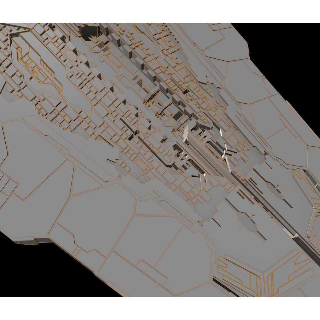 Starbase 3D Model – Futuristic Spaceship Design, FBX, Blender