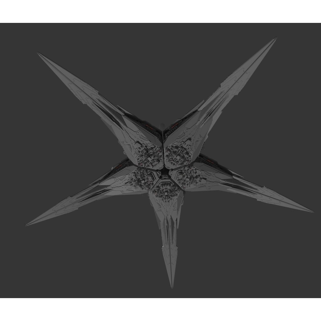 Starbase 3D Model – Futuristic Spaceship Design, FBX, Blender - View 10