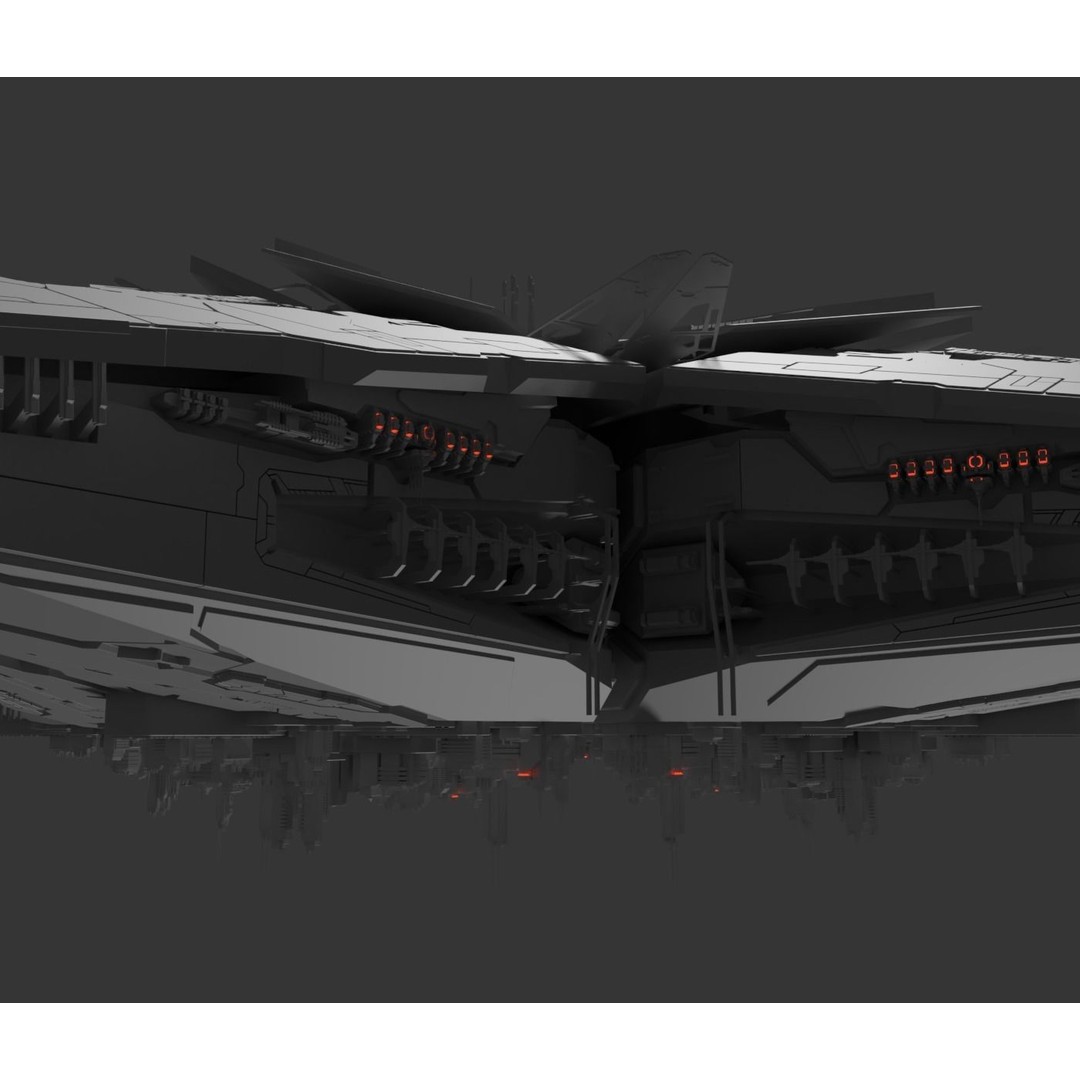 Starbase 3D Model – Futuristic Spaceship Design, FBX, Blender - View 11