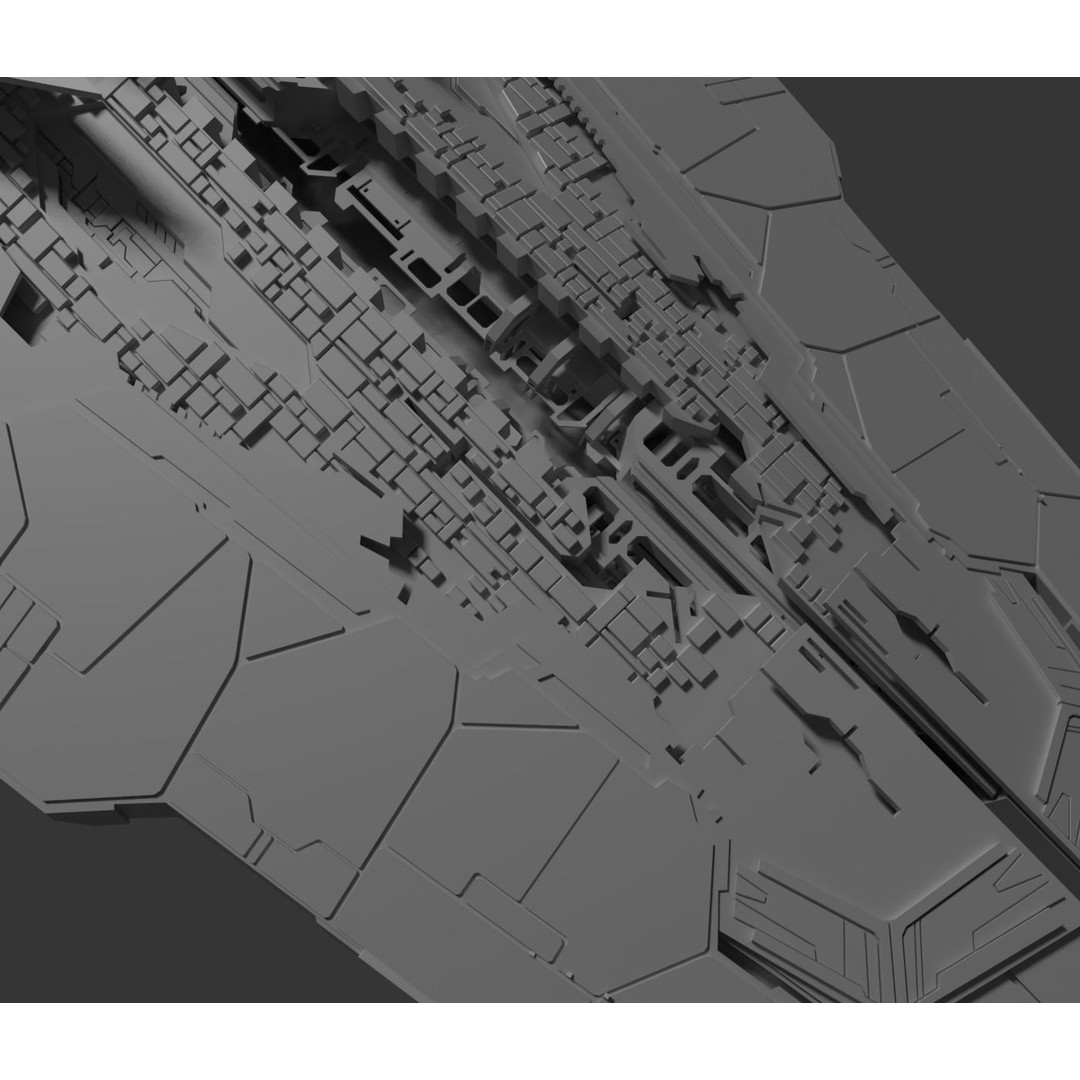 Starbase 3D Model – Futuristic Spaceship Design, FBX, Blender - View 12