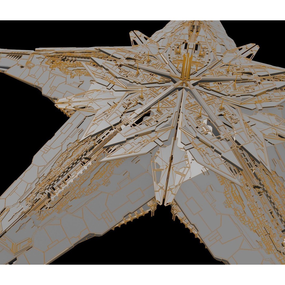 Starbase 3D Model – Futuristic Spaceship Design, FBX, Blender - View 15