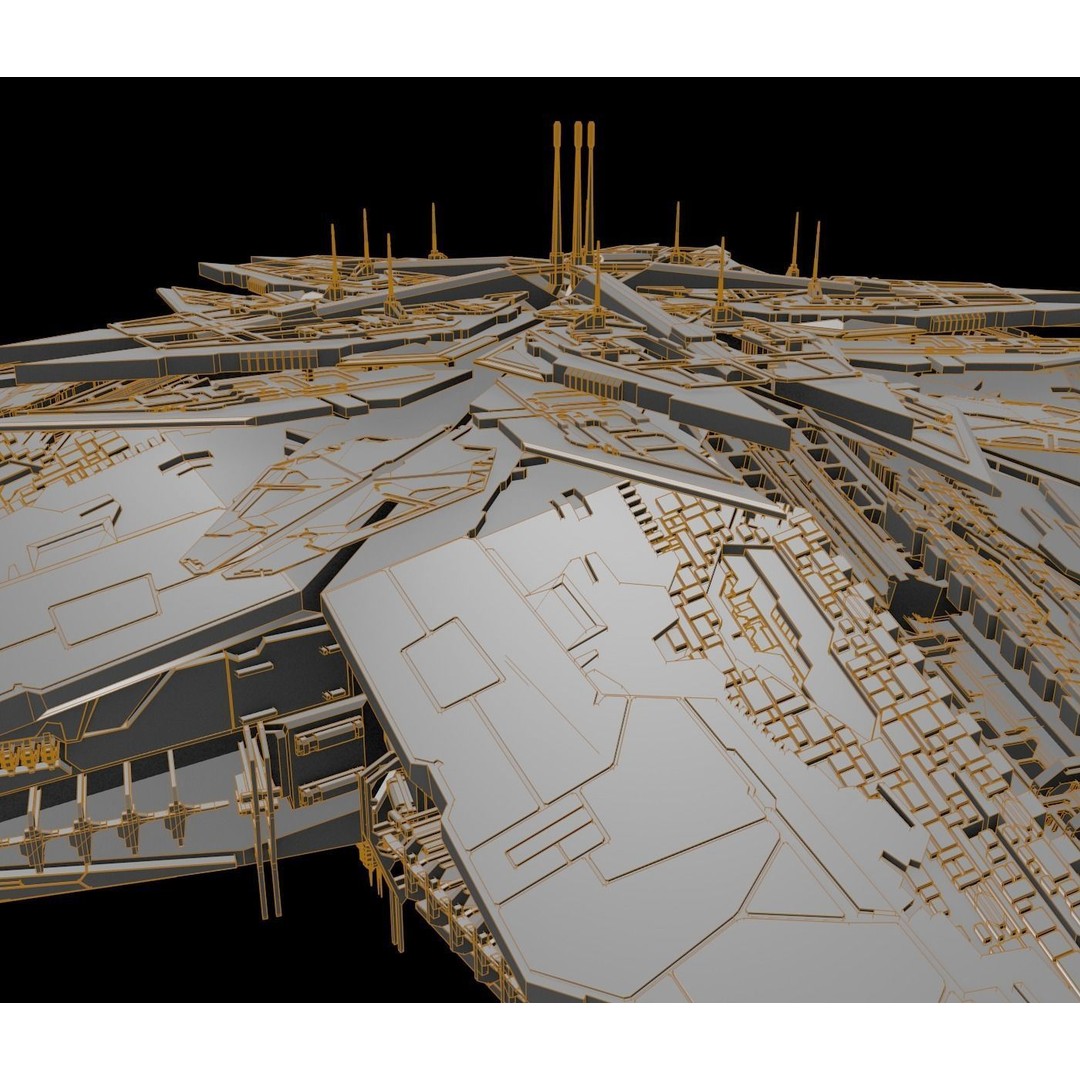 Starbase 3D Model – Futuristic Spaceship Design, FBX, Blender - View 16