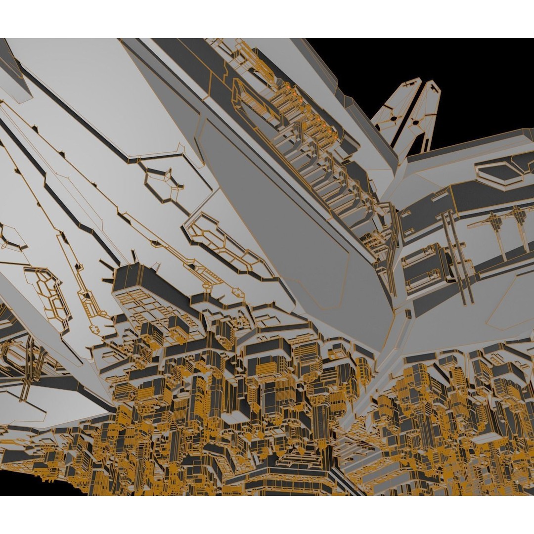 Starbase 3D Model – Futuristic Spaceship Design, FBX, Blender - View 17