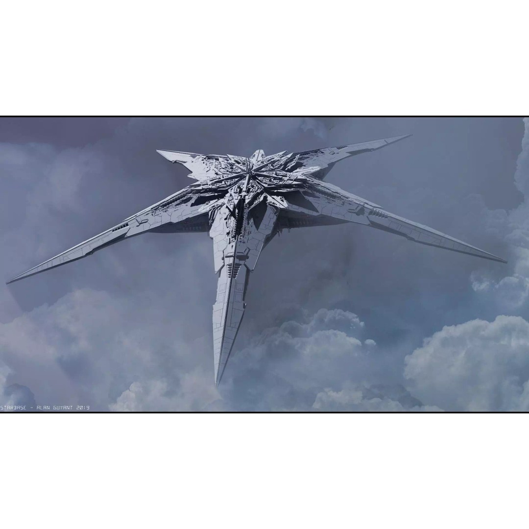 Starbase 3D Model – Futuristic Spaceship Design, FBX, Blender - View 2
