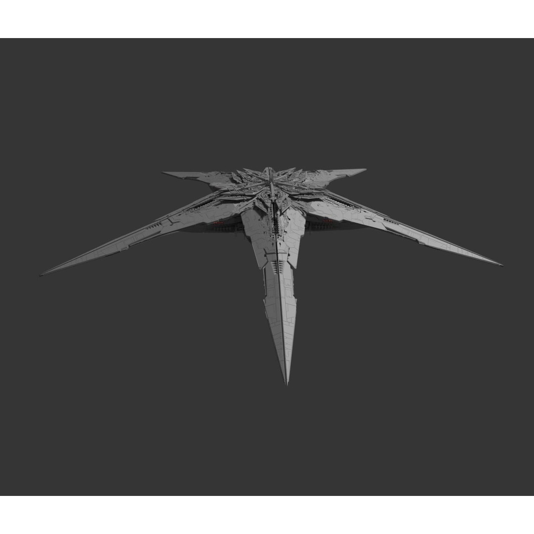 Starbase 3D Model – Futuristic Spaceship Design, FBX, Blender - View 3
