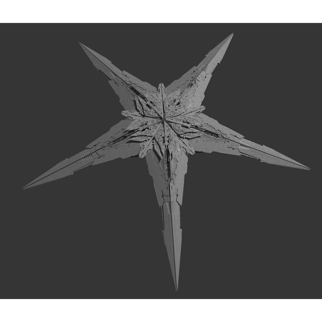 Starbase 3D Model – Futuristic Spaceship Design, FBX, Blender - View 4