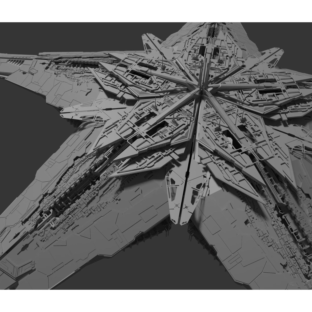 Starbase 3D Model – Futuristic Spaceship Design, FBX, Blender - View 5
