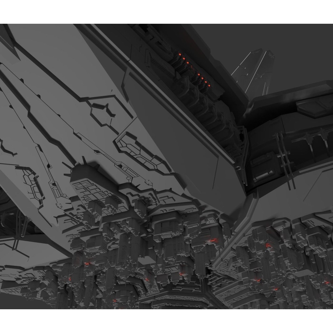 Starbase 3D Model – Futuristic Spaceship Design, FBX, Blender - View 7