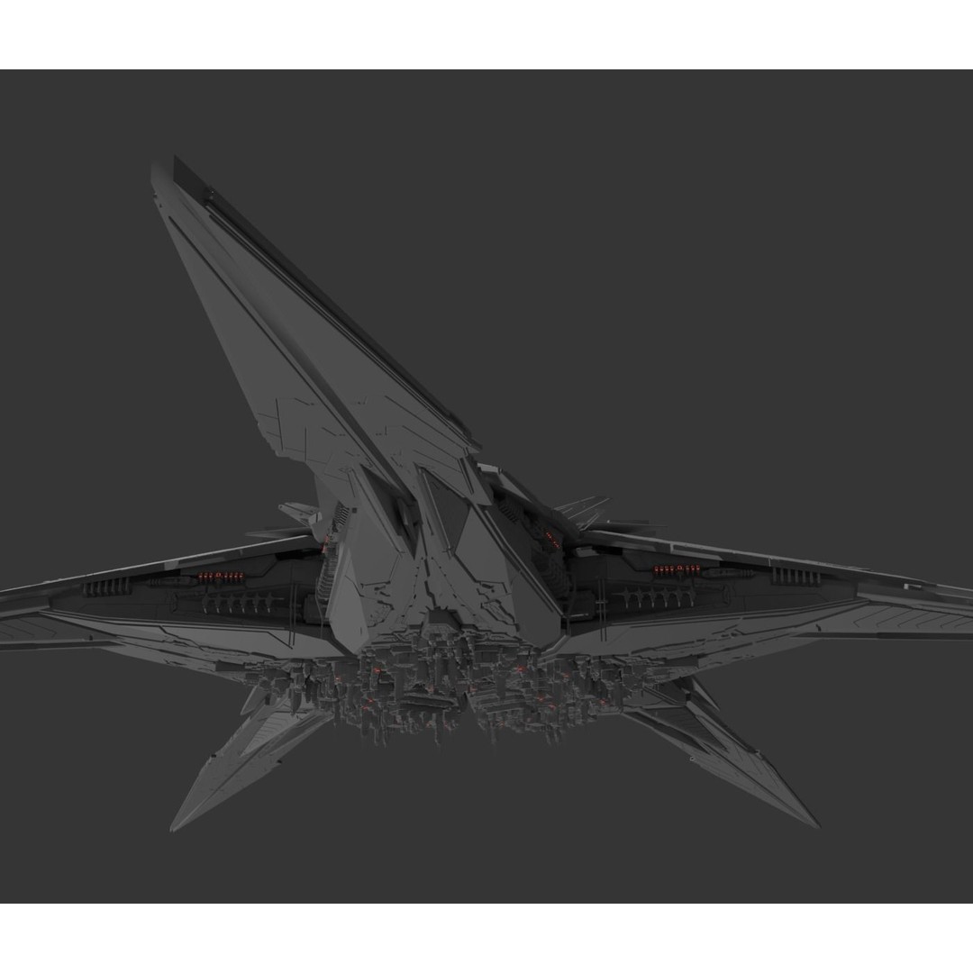 Starbase 3D Model – Futuristic Spaceship Design, FBX, Blender - View 8