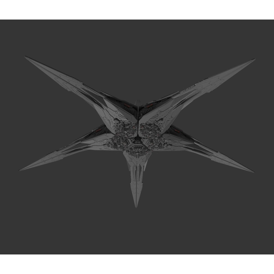 Starbase 3D Model – Futuristic Spaceship Design, FBX, Blender - View 9