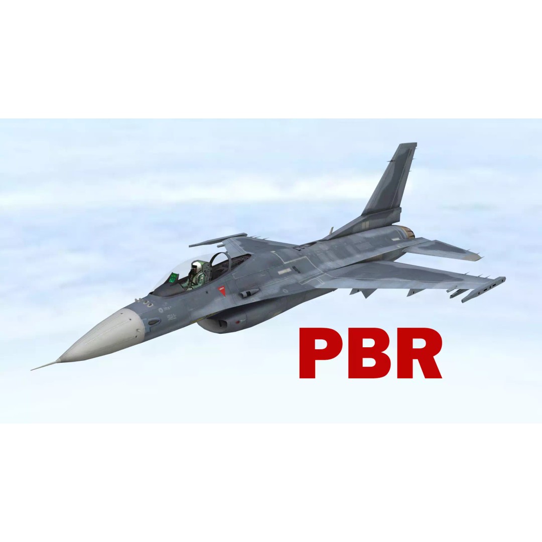 Fighter Jet 3D Model – Low Poly Military Aircraft, FBX & Blender - View 2