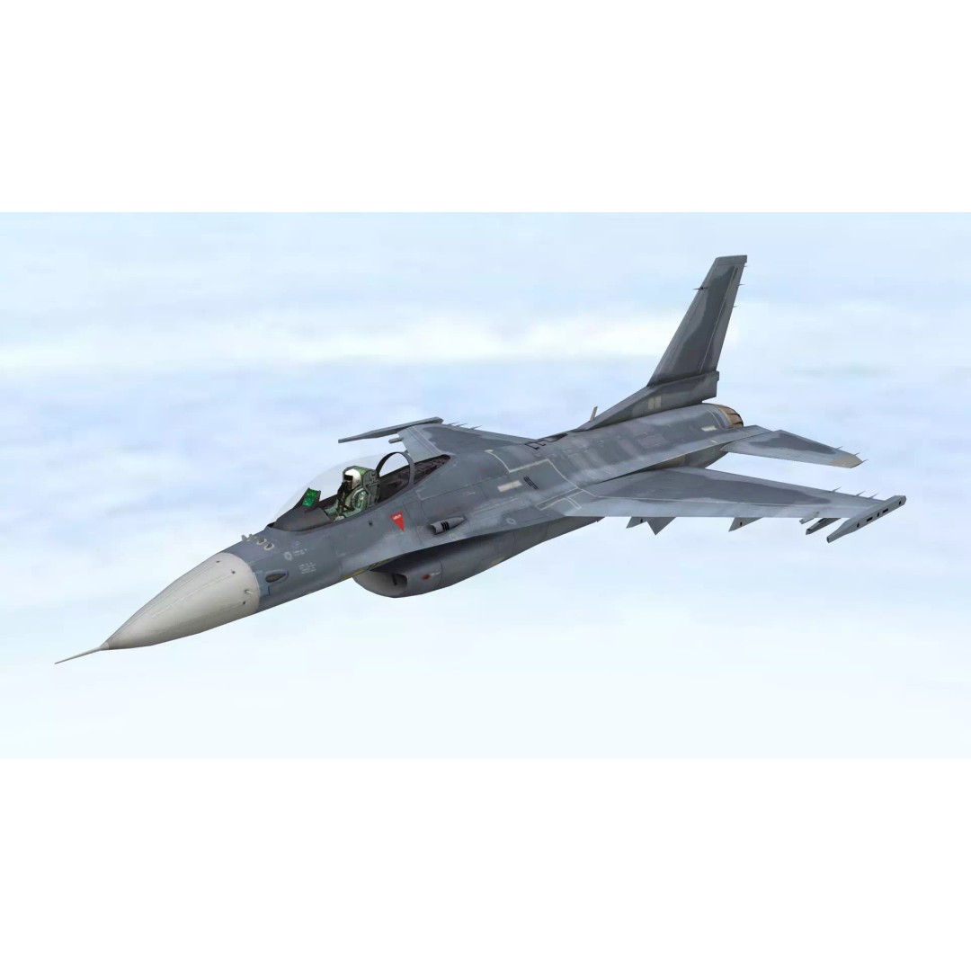 Fighter Jet 3D Model – Low Poly Military Aircraft, FBX & Blender - View 5